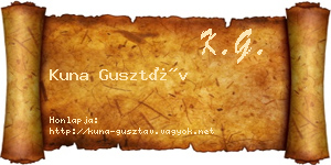 Kuna Gusztáv névjegykártya