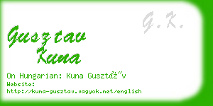 gusztav kuna business card